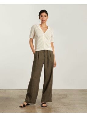 Everlane Linen Way High Pants in Beech